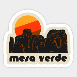 Retro Mesa Verde ))(( Tourist Souvenir National Park Design Sticker